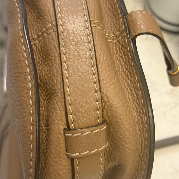 Chloe Brown Crossbody Bag with Gold Accents - Picture 14 of 15